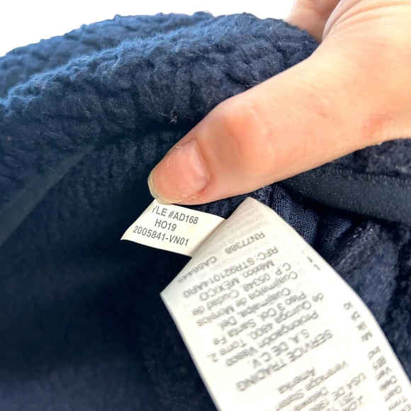 J. Crew Nordic Jacket in Polartec Sherpa‎ Fleece Navy Blue Men's Size XL - Picture 9 of 9